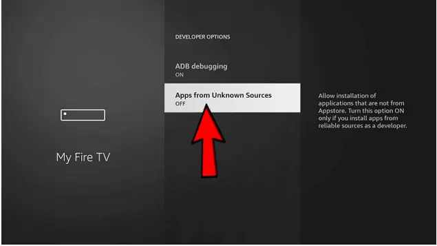 apps from unknown sources in firestick image