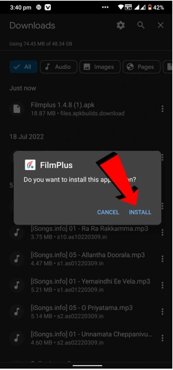 filmplus install screenshot .1 image