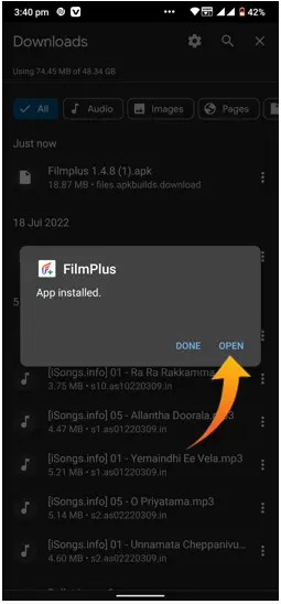 open filmplus  screenshot image